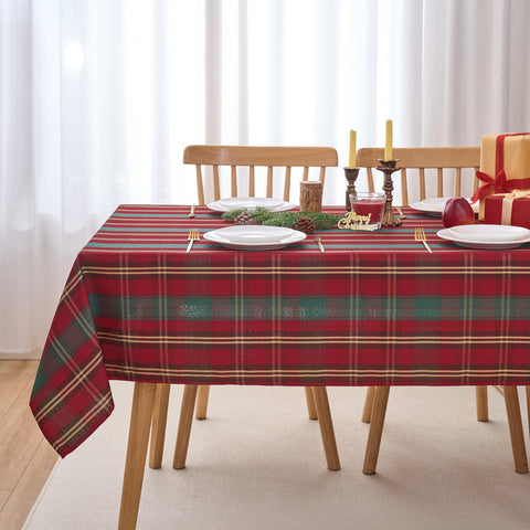Mantel Anlass Navidad para mesa rectangular, diseño clásico que eleva la ambientación.
