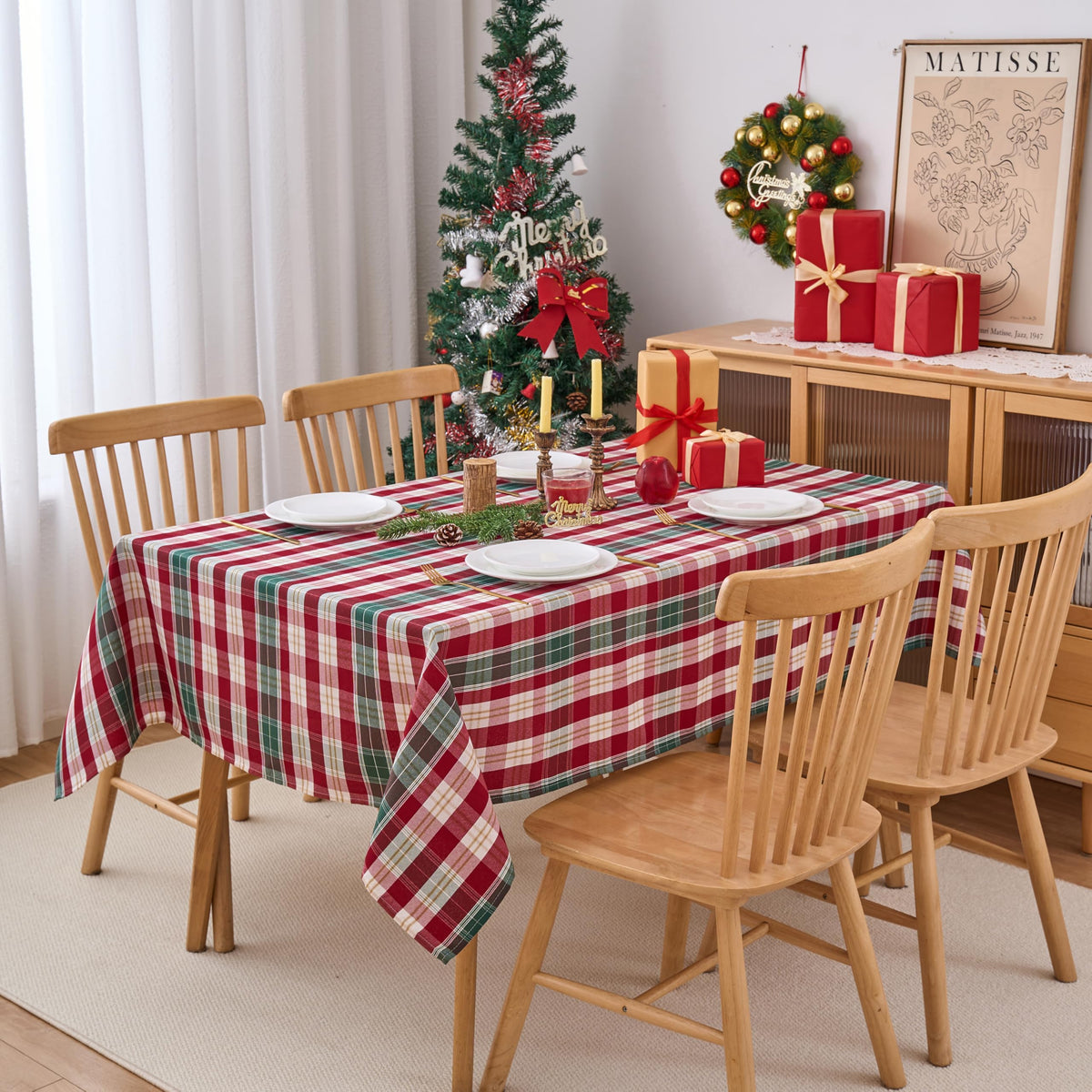 Mantel Anlass navidad rectangular 60x120 para mesas limpias y elegantes.