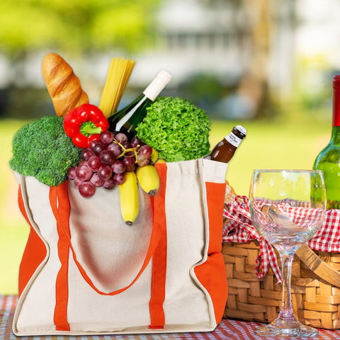 Anleo diseño bicolor, bolsa versátil para mercado o playa