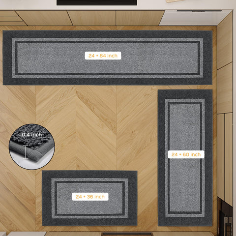 Alfombra de cocina con base antideslizante para evitar resbalones.