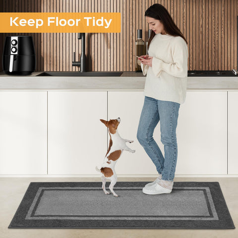 Alfombra de cocina con confort para pies durante largas tareas.