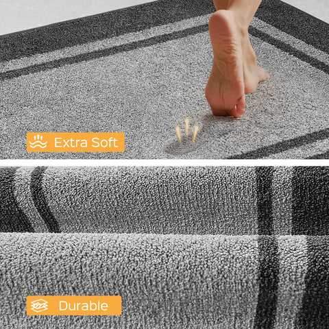 Alfombra de cocina lavable a máquina para limpieza rápida.