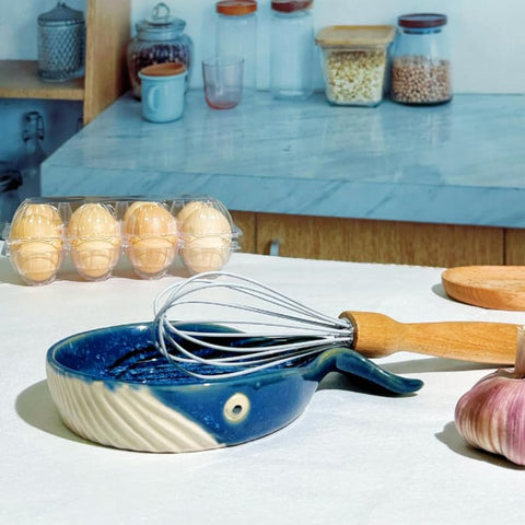 ANLYAWX ballena ceramica portacuchara: diseño adorable, fácil de limpiar tras cocinar.
