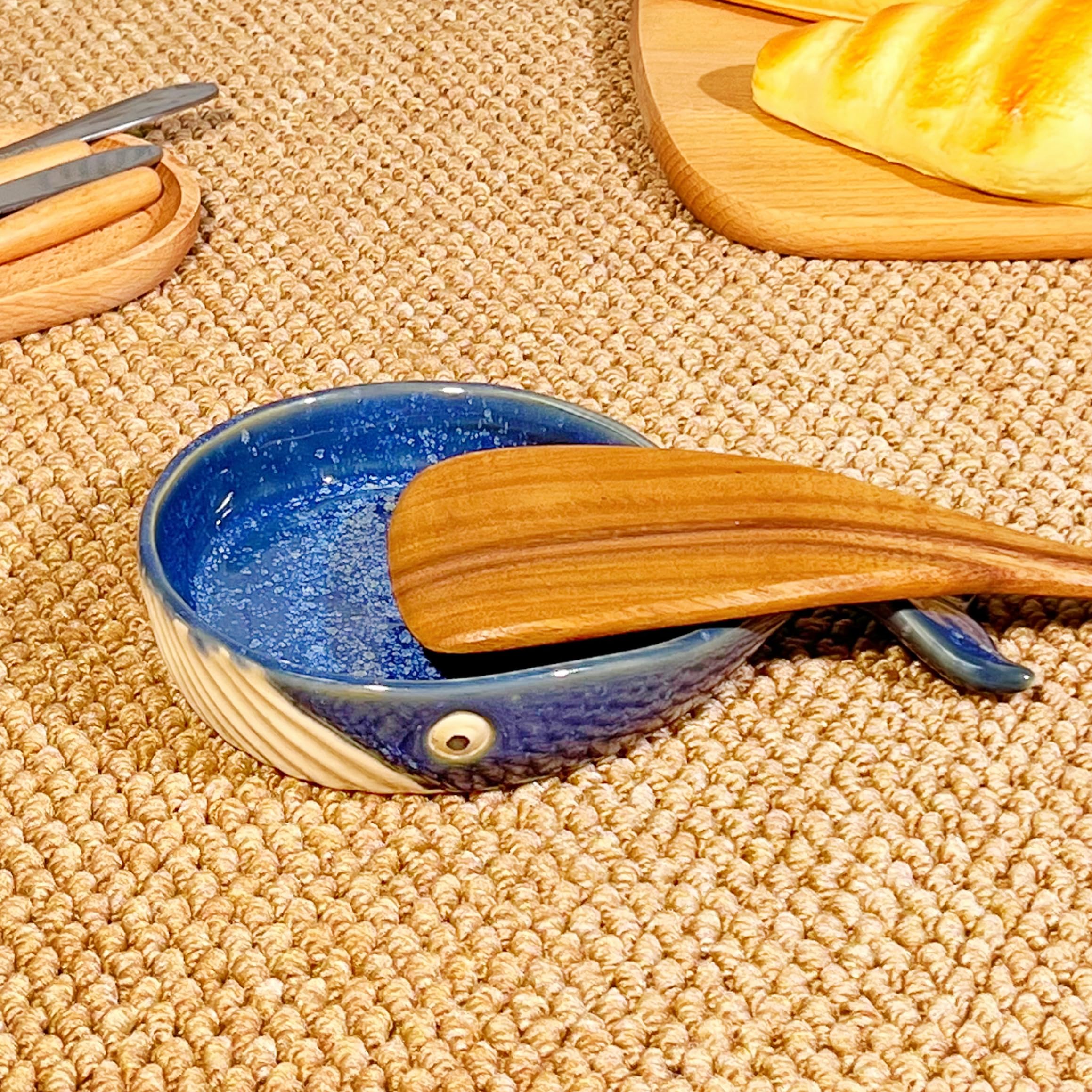 ANLYAWX soporte cuchara ballena ceramico: mantiene la encimera ordenada durante la cocción.