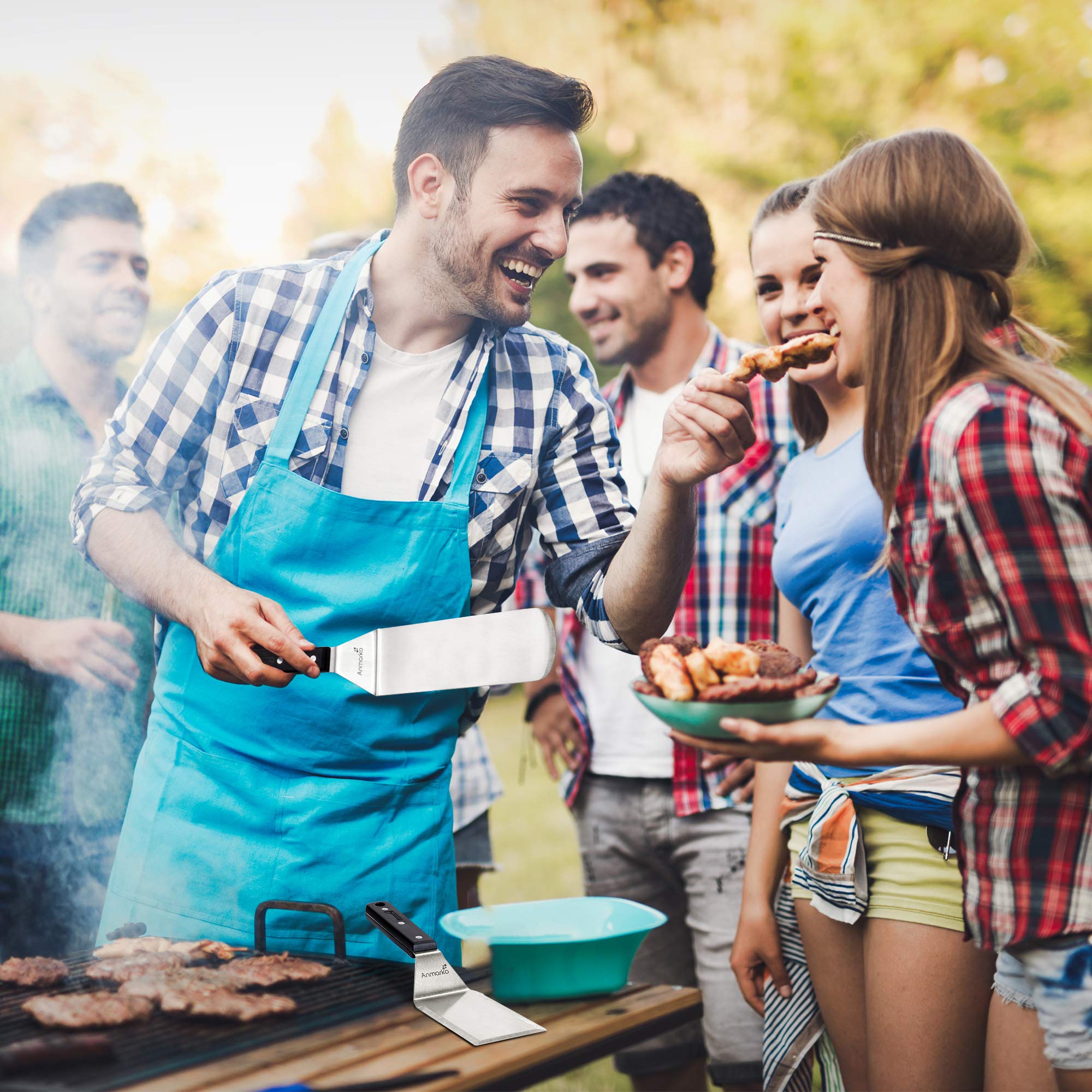Anmarko espátula teppanyaki, versátil para cocinas al aire libre