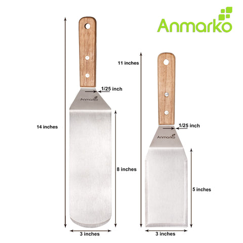 Anmarko Raspador para plancha: bordes biselados para limpiar sin rayar
