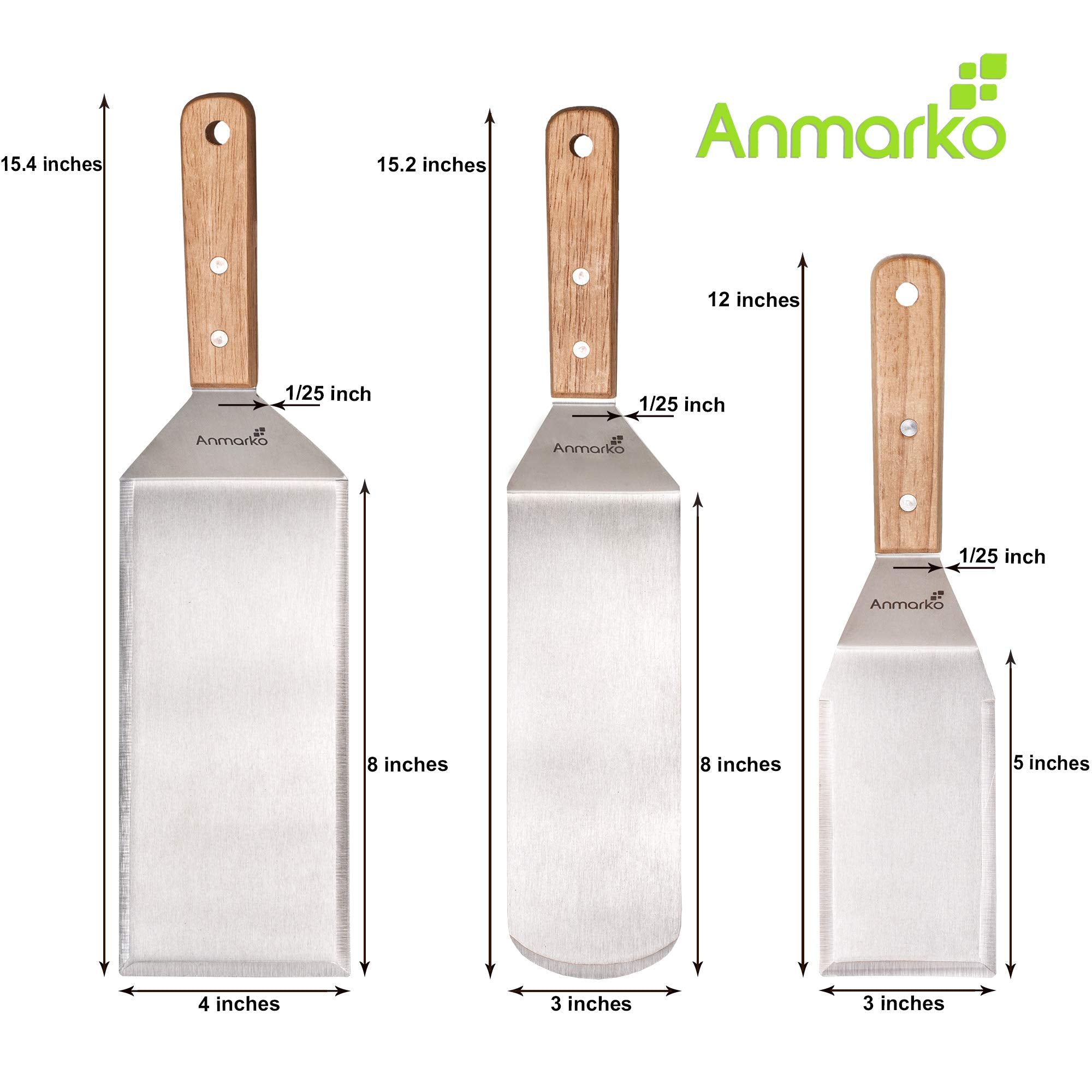 Raspador Anmarko para plancha con borde afilado para raspar y limpiar