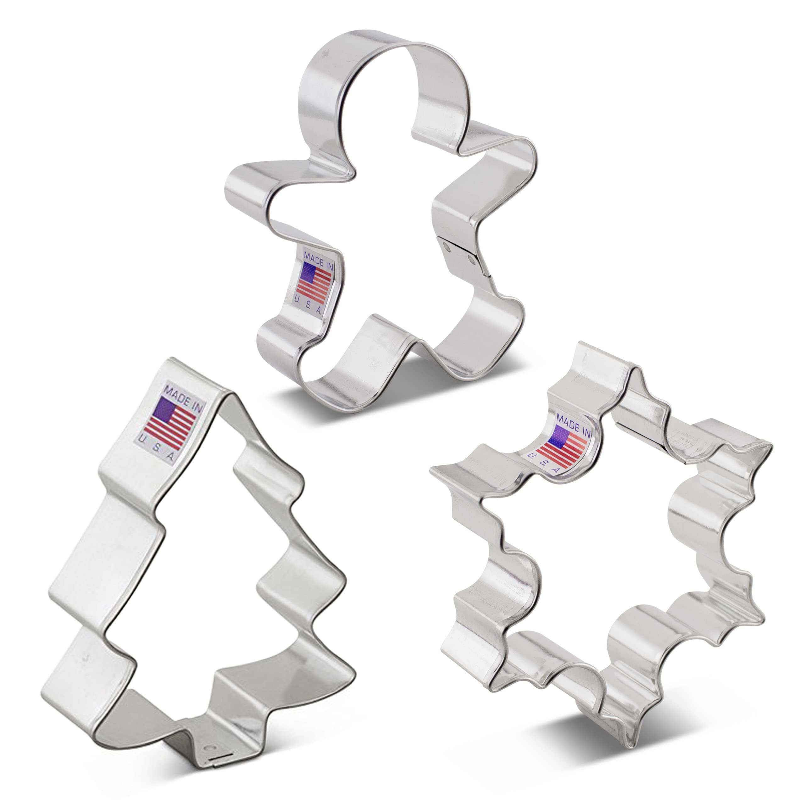 Ann Clark Cookie Cutters set de tres piezas: herramientas para hornear y manualidades.