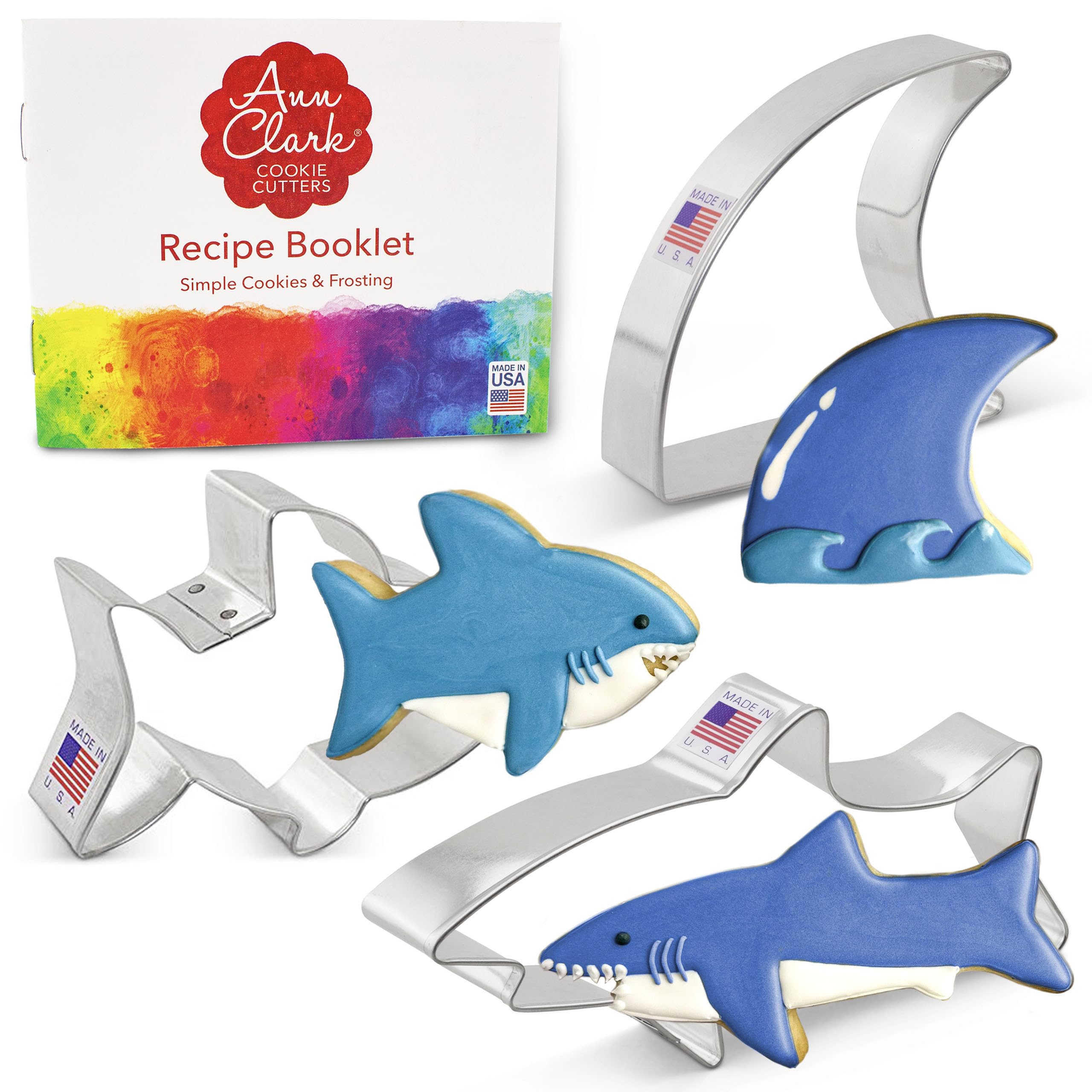 Cortador tiburon blanco Ann Clark para galletas temáticas en fiestas.