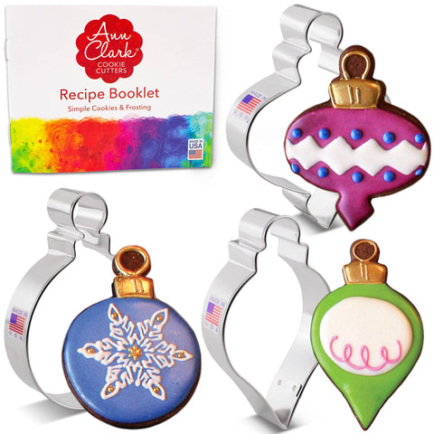 Ann Clark: adorno redondo para galletas, decoraciones navideñas brillantes.