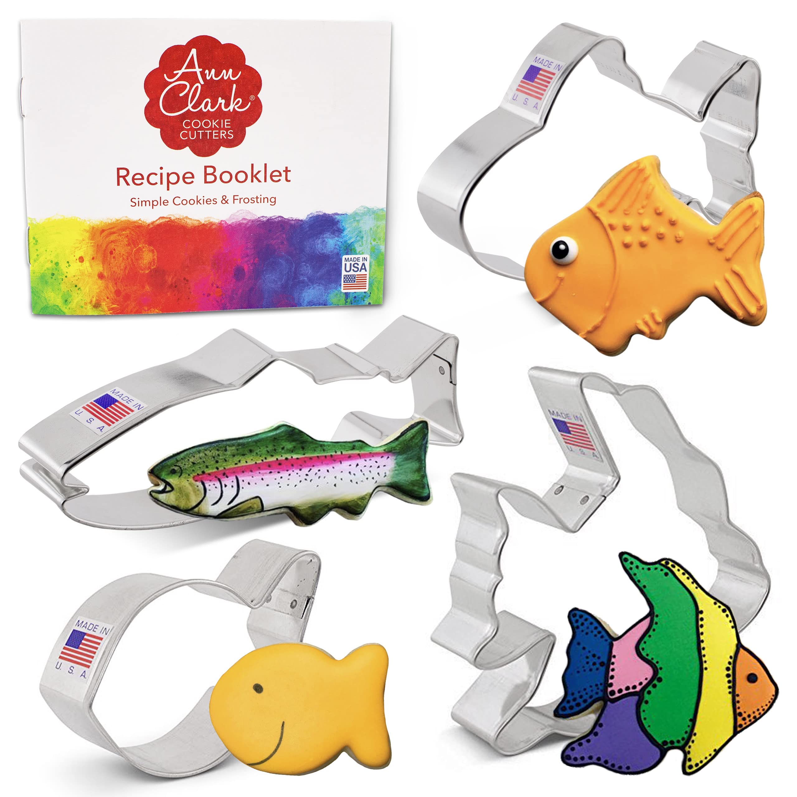 Ann Clark cortadores de peces dorados para galletas con resultados brillantes.