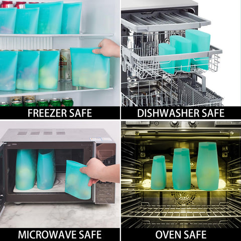 Aptas para congelar, microondas, horno y lavavajillas para uso diario.