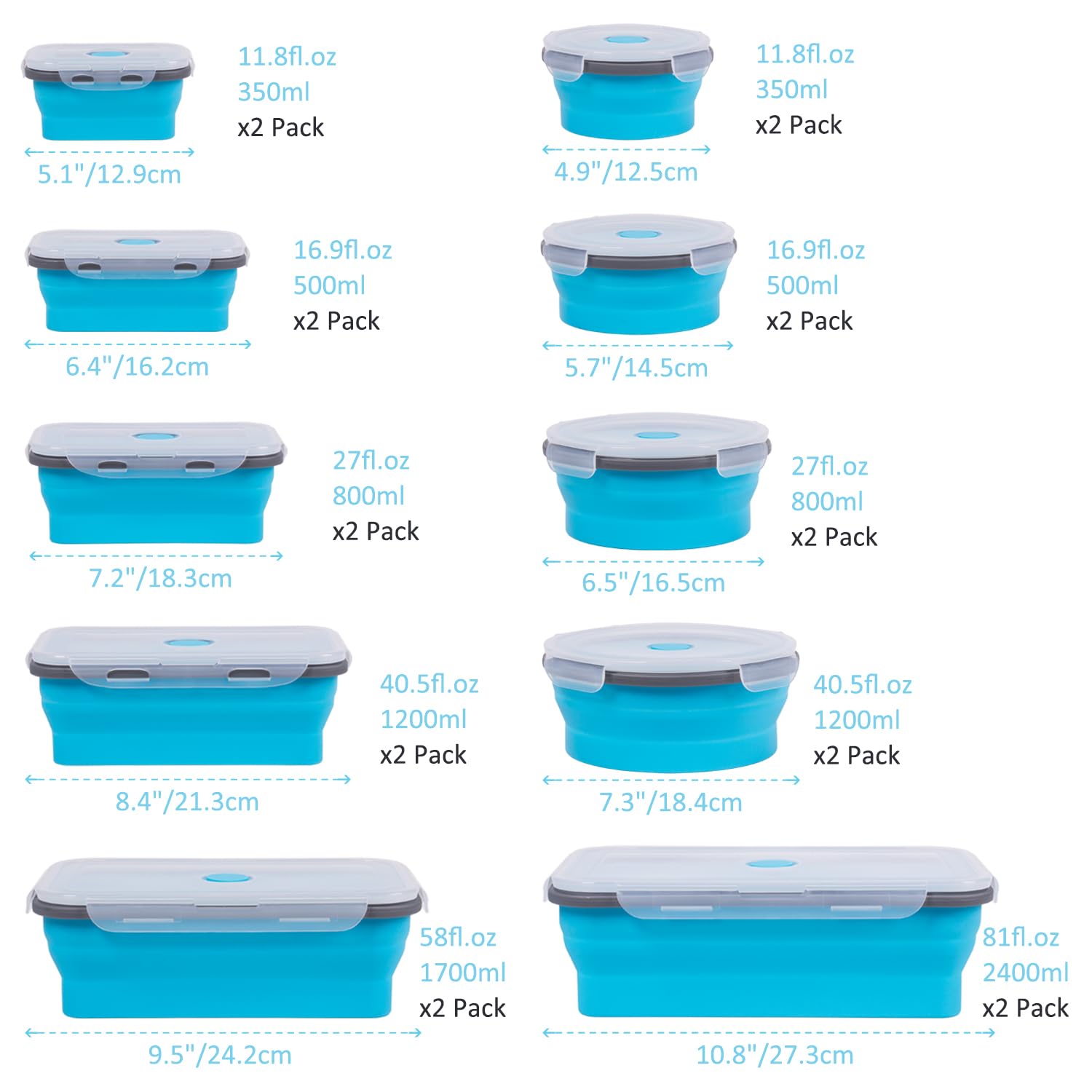 Annaklin juego de 20 contenedores, ideal para refrigerar o almacenar en casa.