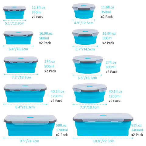 Annaklin juego de 20 contenedores, ideal para refrigerar o almacenar en casa.