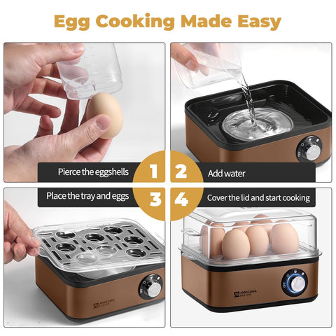 Annie & Mia Design cocedor de huevos: alarma sonora que indica cuando están listos