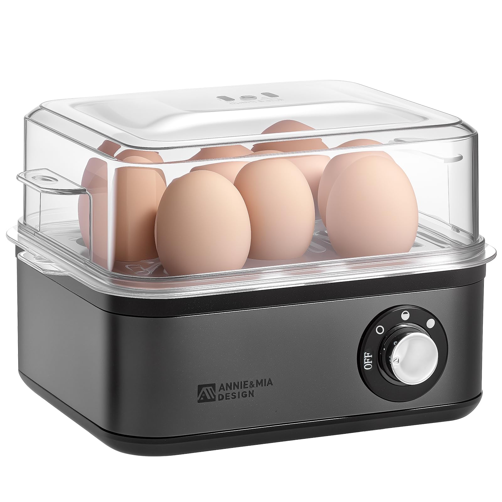Annie & Mia Design cocedor de huevos de 8, ideal para desayunos rápidos