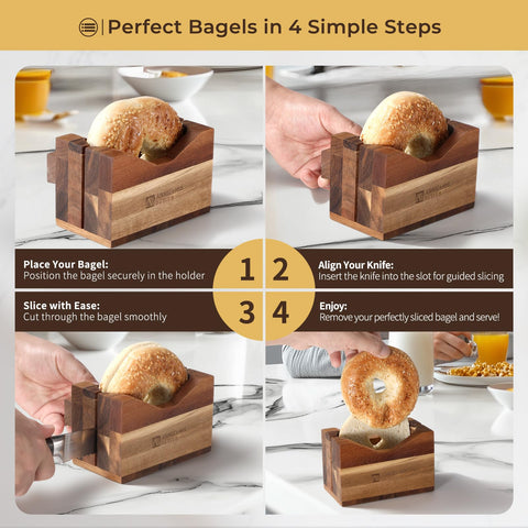 Uso diario en la cocina para preparar bagels frescos