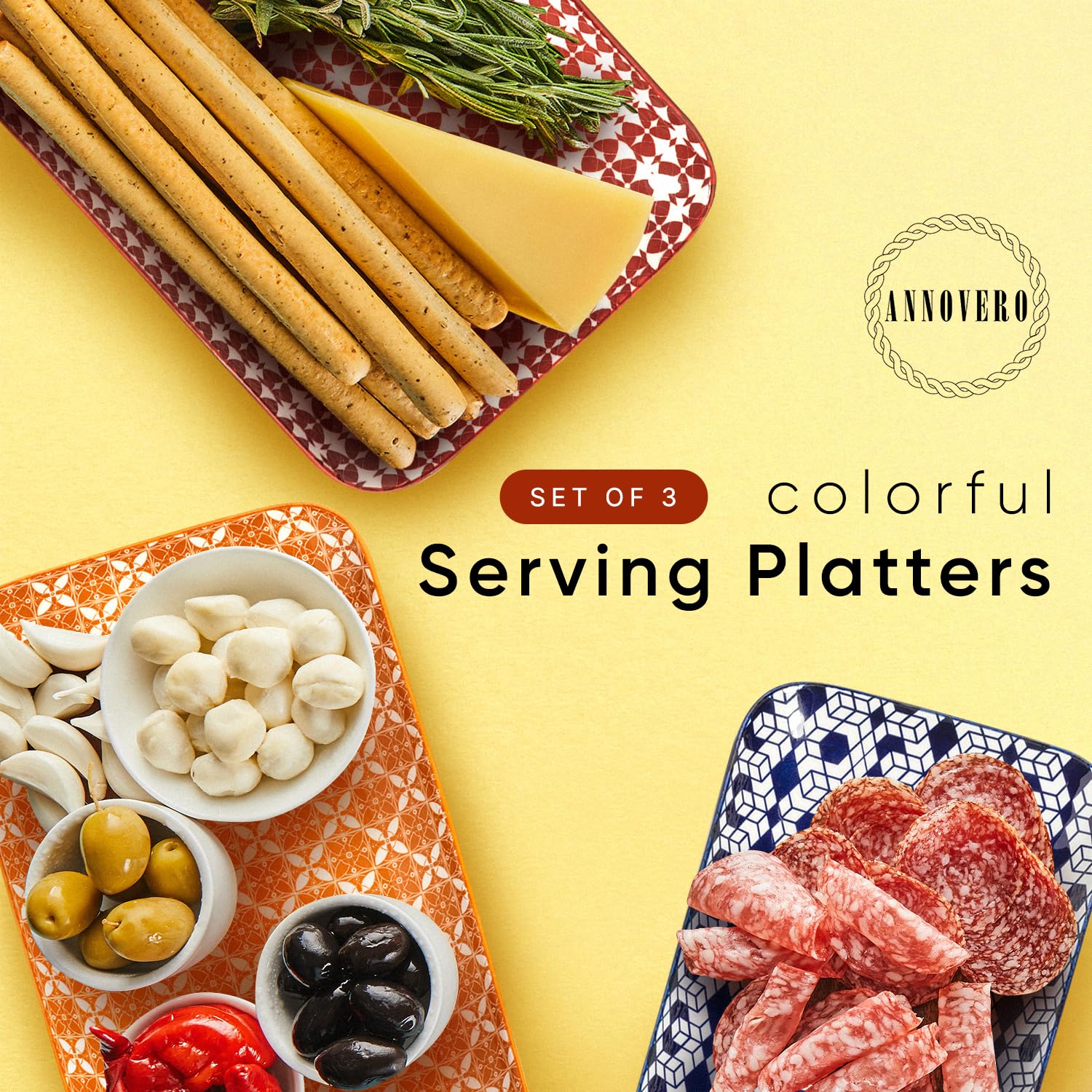 Bandeja mediana Annovero para aperitivos y acompañamientos