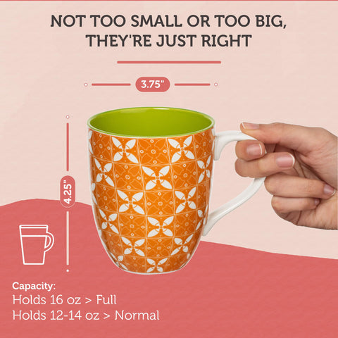 Taza Annover o porcelana apta para microondas, calentamiento rápido.