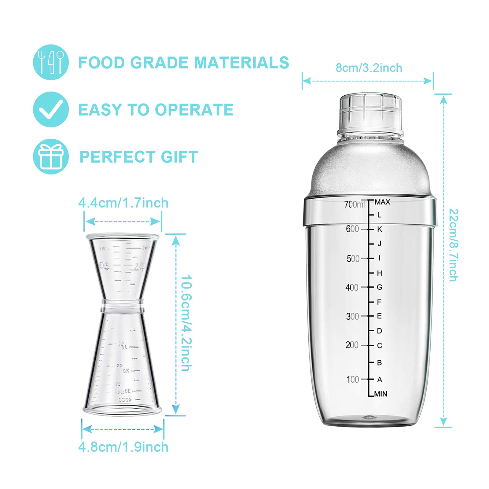 Another conjunto de utensilios de coctelería para principiantes y entusiastas.