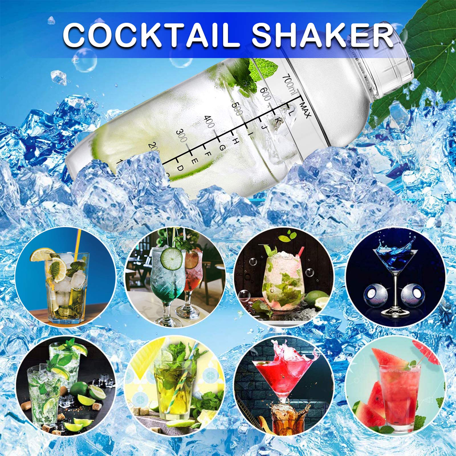 Another dos cocteleras de plástico para practicar en casa.