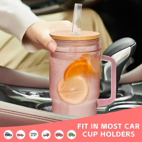 ANOTION copas cristal para viaje: perfectas para llevar bebidas en coche