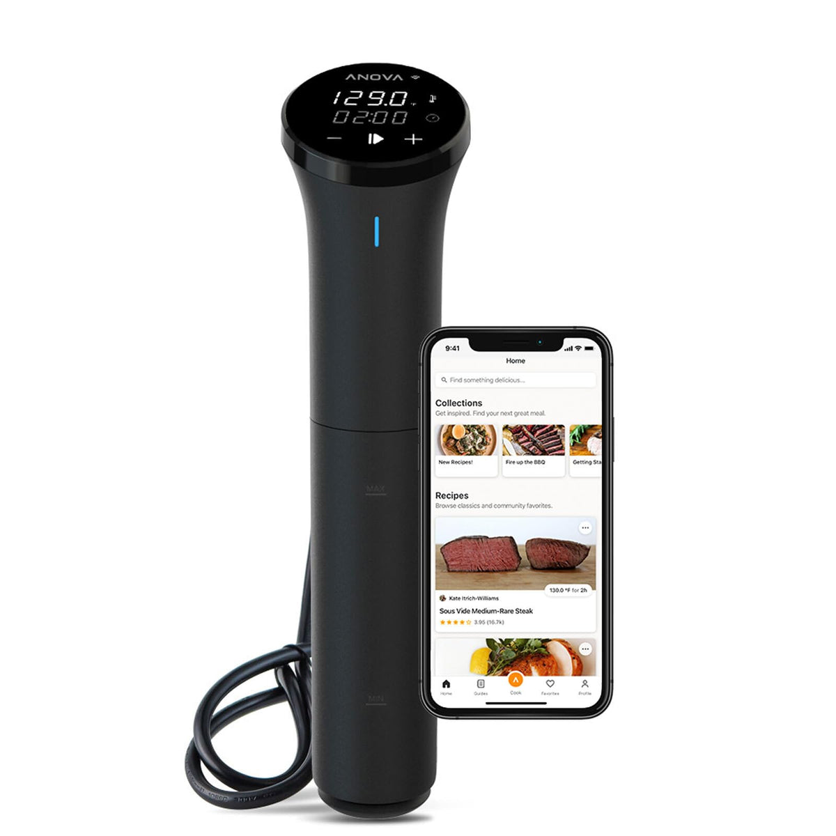 Anova Culinary Nano 3.0 frente, cocción sous vide compacta para cocinas pequeñas