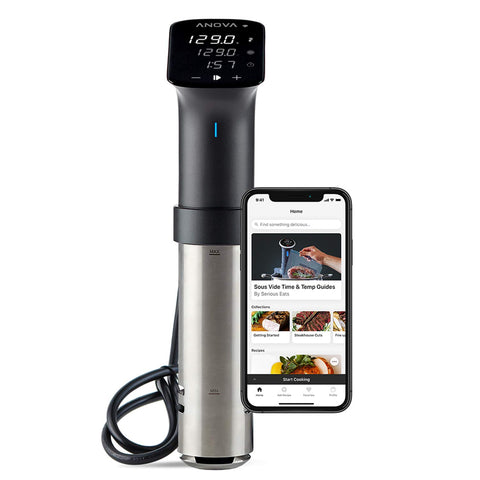 Anova Culinary Sous Vide Pro, vista frontal, control preciso para resultados consistentes en casa.
