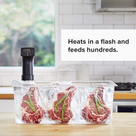 Anova Culinary Sous Vide Pro, uso en olla, cocción uniforme sin conjeturas.