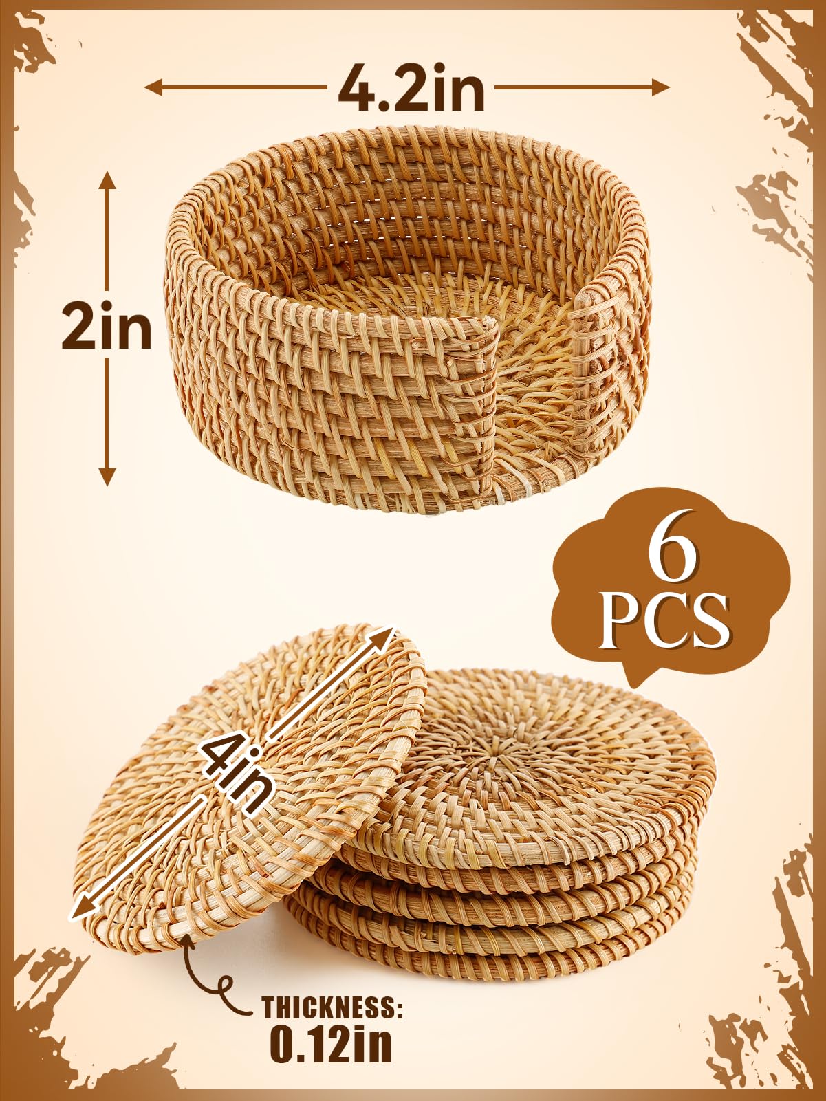 ANPHSIN posavasos en ambientación boho aportando calidez decorativa