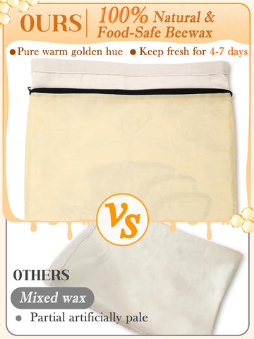 ANPHSIN bolsa pan cera abeja con cierre doble para pan fresco.