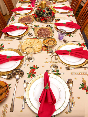 ANPHSIN servilletero navideno bayas rojas, detalle decorativo con brillo