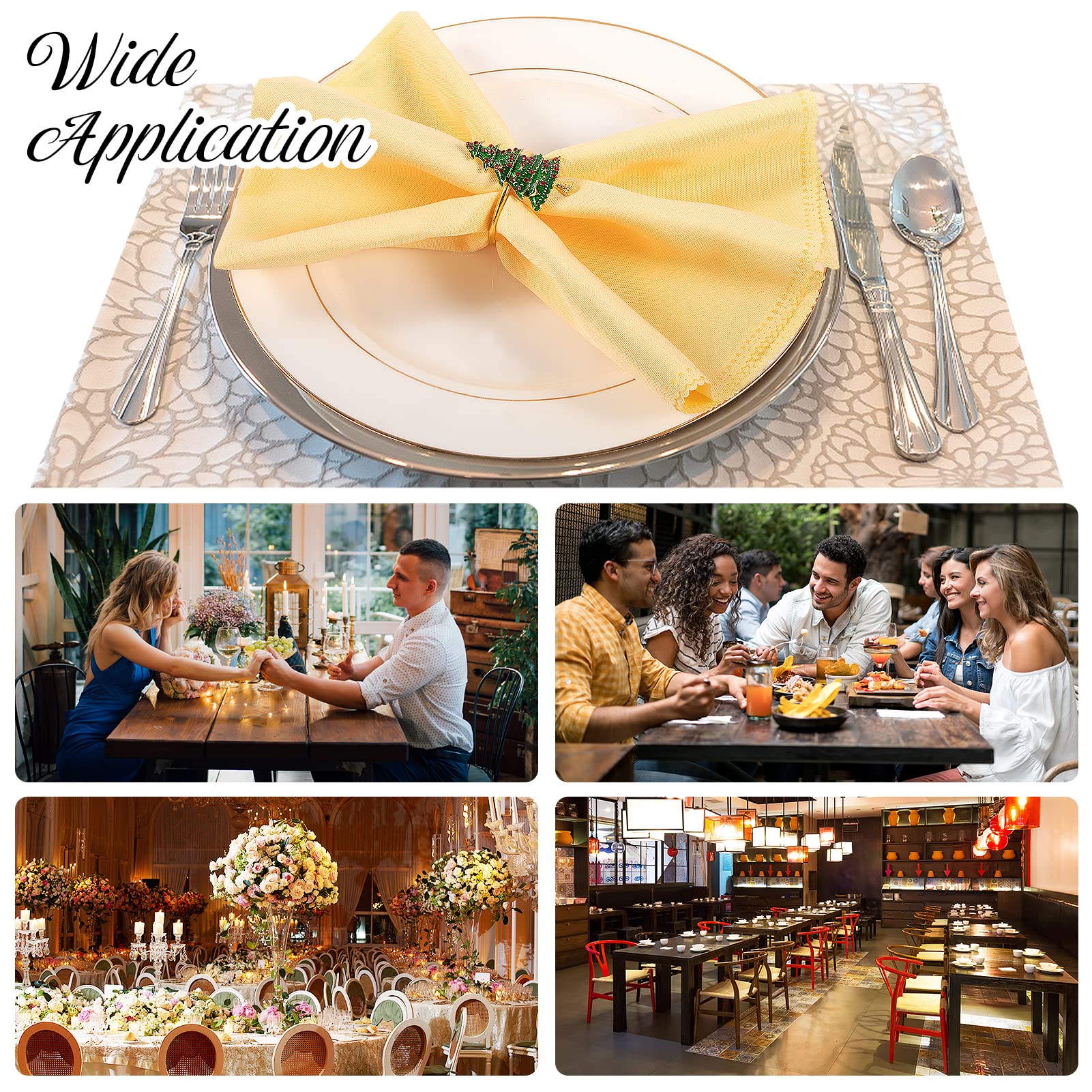 ANPHSIN servilletero navideno detalle ornamental, ideal para cenas formales