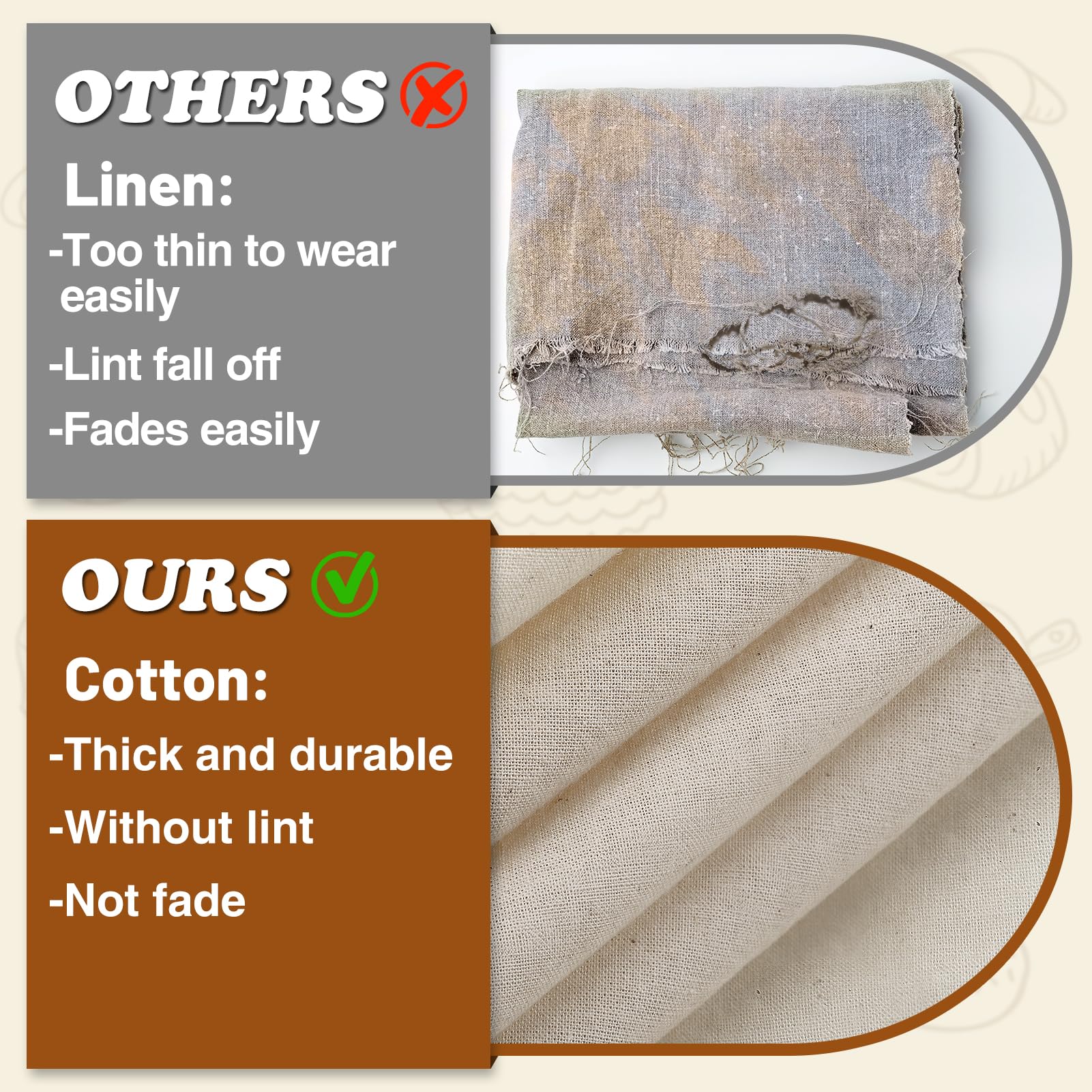 ANPHSIN toallas para hornear, superficie natural para transferir masa sin pegar.