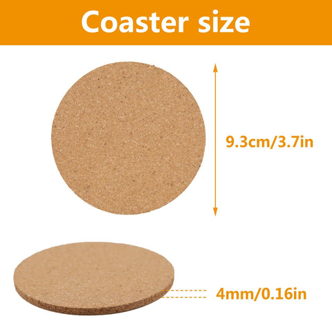 Anpuimult posavasos de corcho, diametro 9,4 cm, perfecto para bebidas grandes.