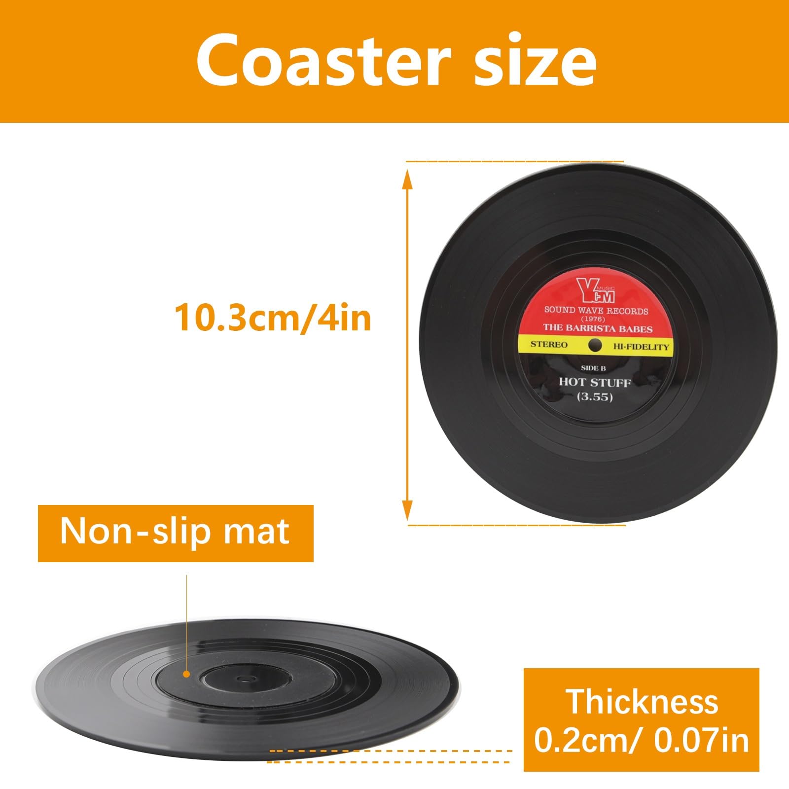 Anpuimult posavasos vinilo retro: diseños coloridos para decorar mesas.