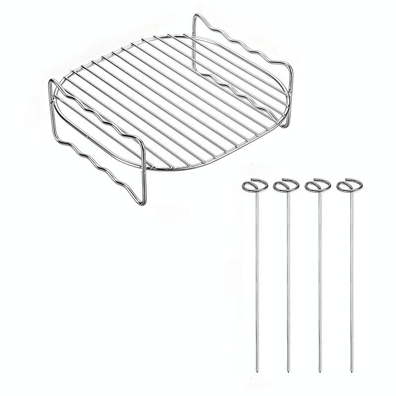 ANQIA rack doble capa de acero inoxidable para mayor espacio en la freidora