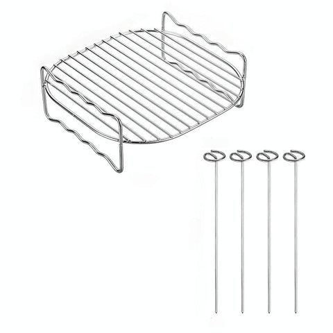 ANQIA rack doble capa de acero inoxidable para mayor espacio en la freidora