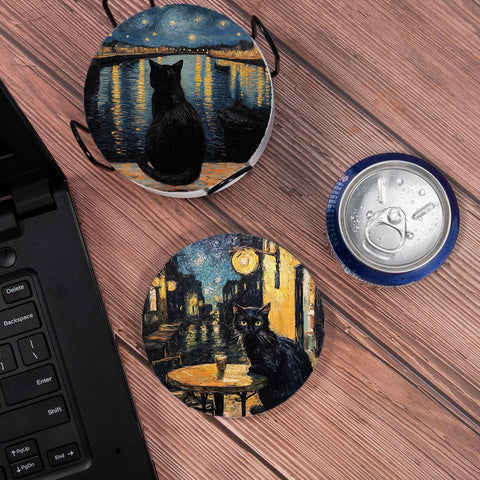 Ansouyi posavasos con patrones artísticos para decorar comedor o bar