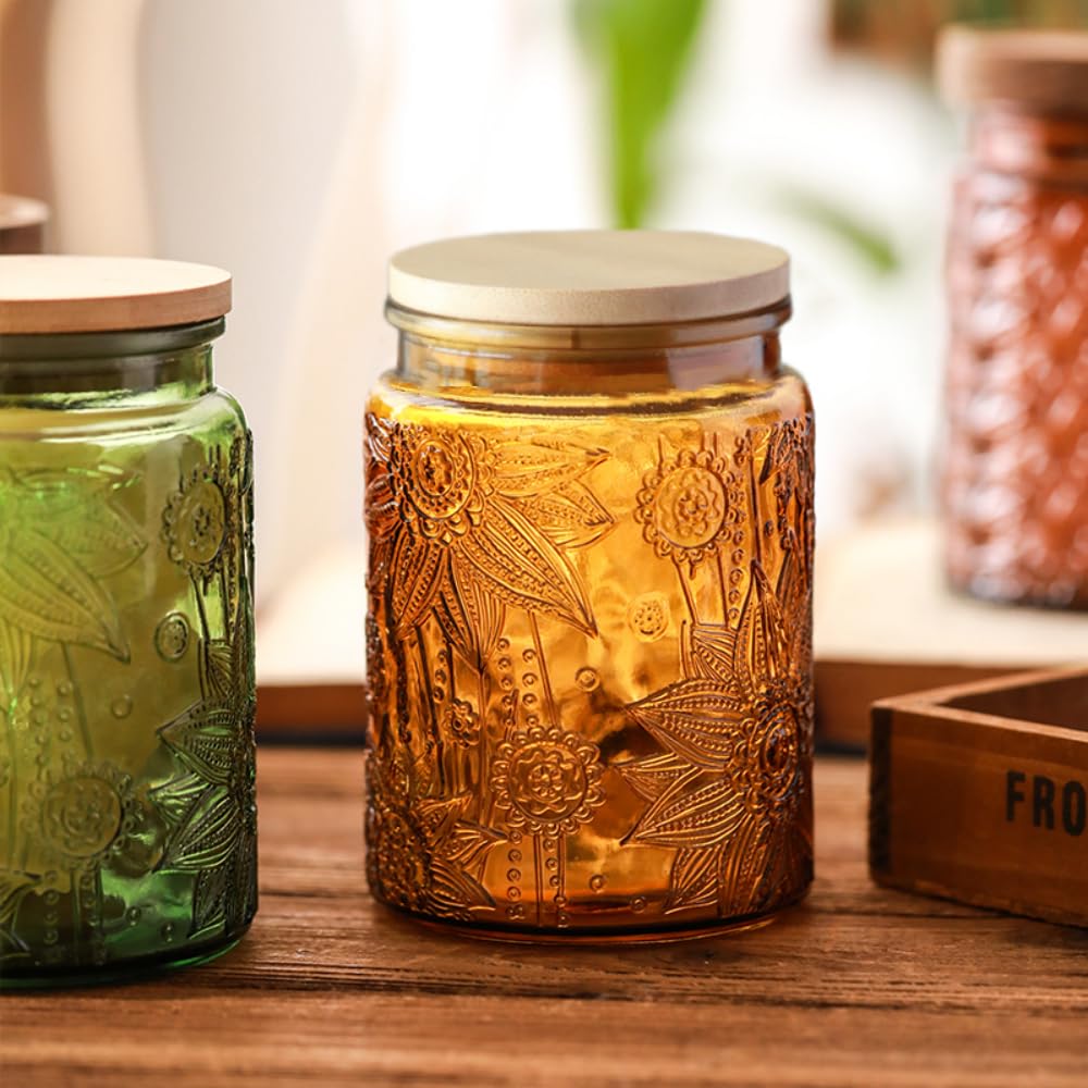 ANSQU frasco verde para uso en té y café, almacenamiento práctico