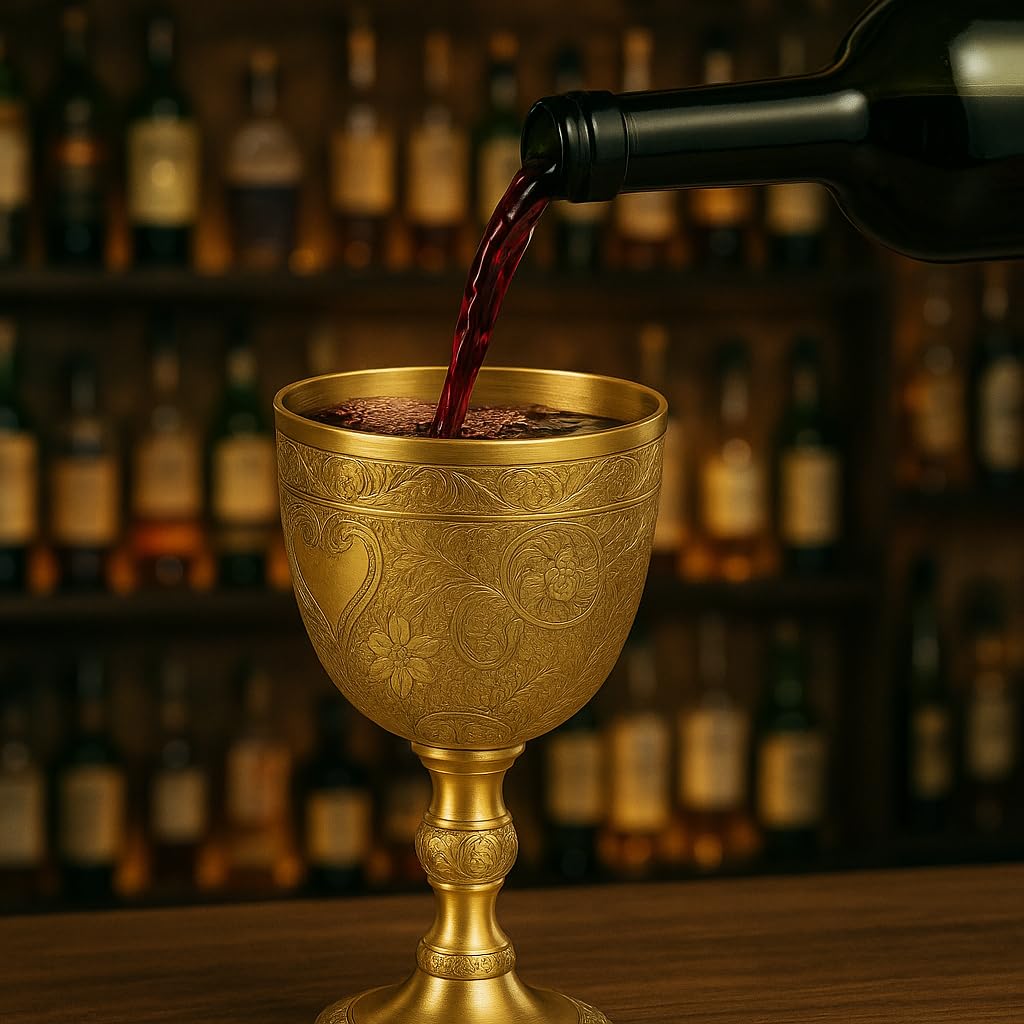 ANTIQUES HUB copa brindis latón añade elegancia a la mesa