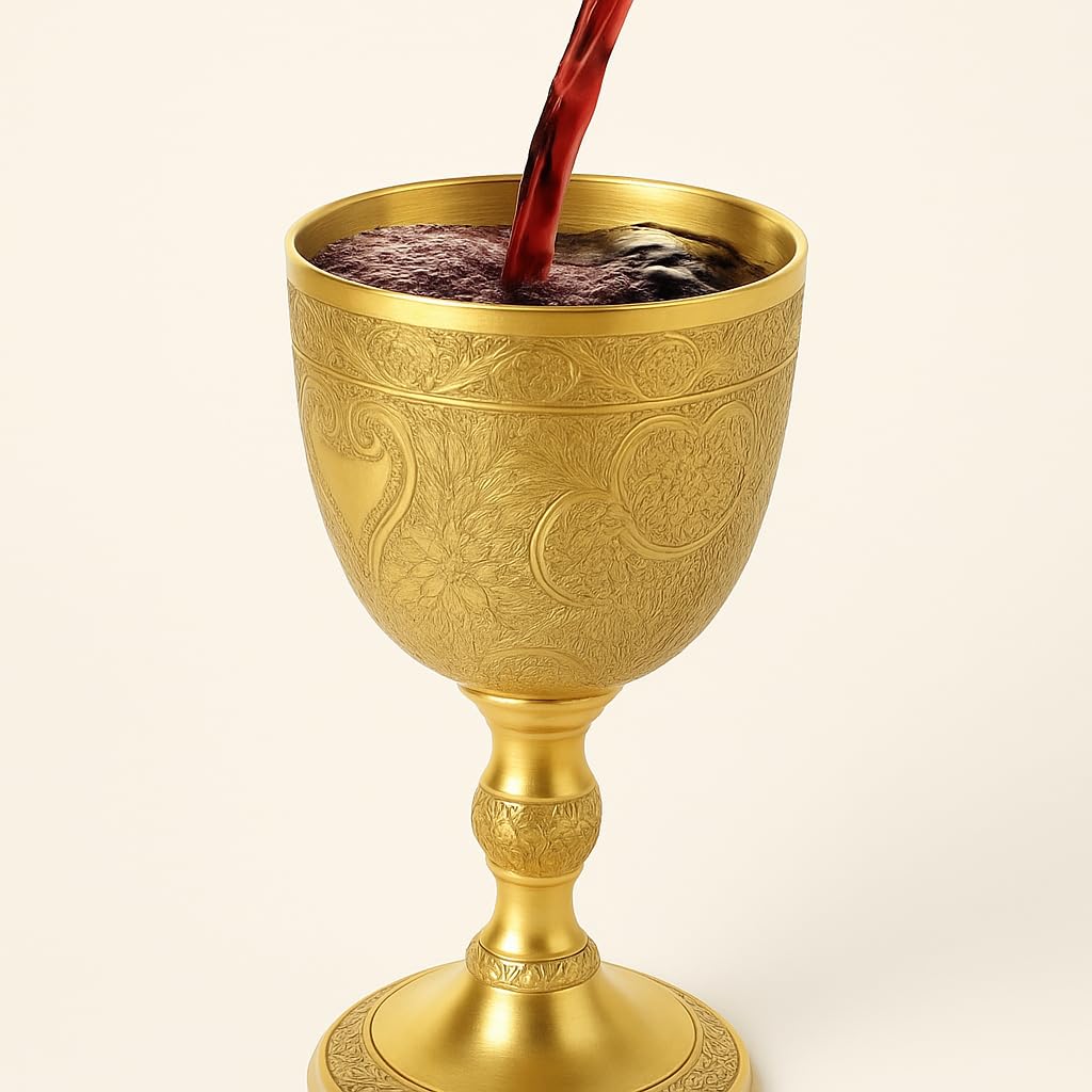 ANTIQUES HUB copa vino latón regalo lujoso para ocasiones