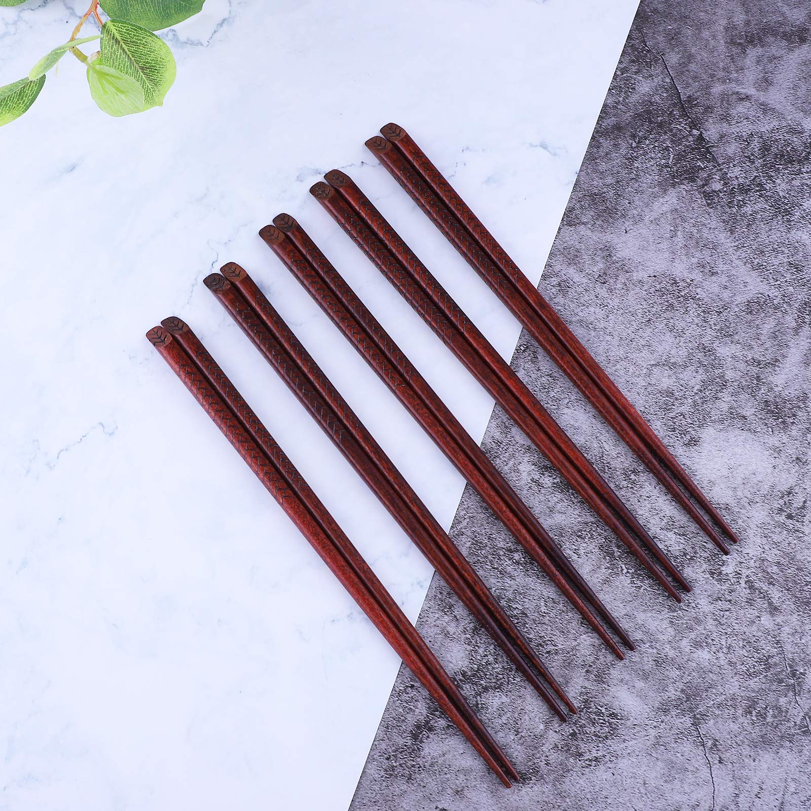 Palillos reutilizables Antner con diseño natural para comidas diarias duraderas.