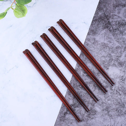 Palillos reutilizables Antner con diseño natural para comidas diarias duraderas.