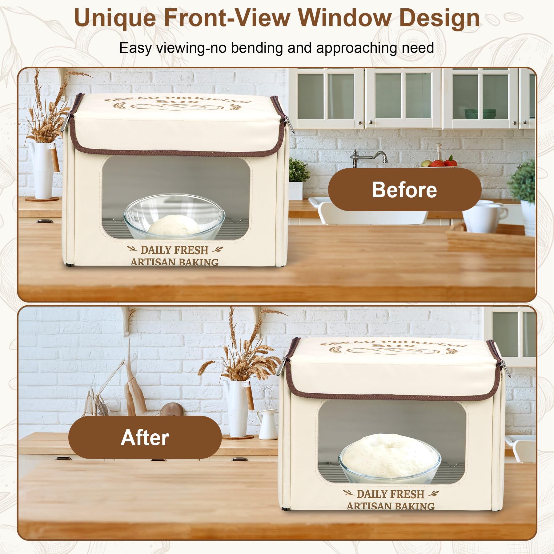 Antner Proofer: rejilla de acero inoxidable distribuye calor para resultados uniformes.