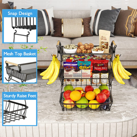 ANTOPY estante multifuncional de 3 niveles para frutas y más