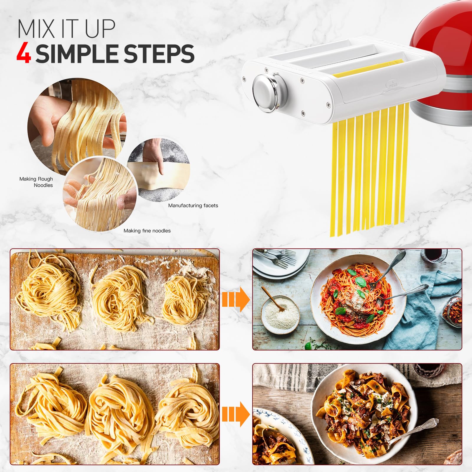 Antree 3-en-1 rodillo de pasta para láminas suaves y uniformes