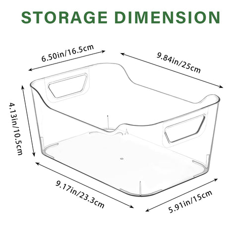 AntStep contenedores transparentes para almacenamiento con asa, facilita mover entre estantes