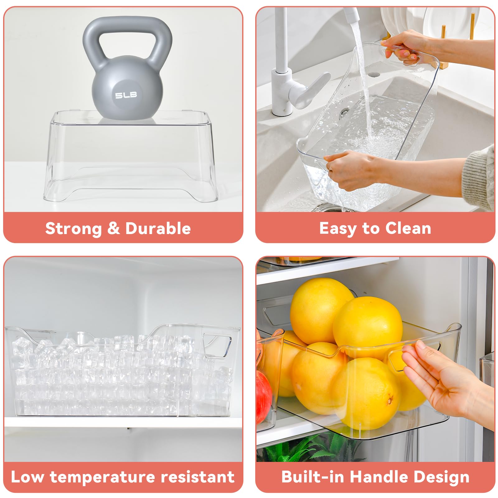 AntStep diseño transparente, visualización clara de productos en armario.