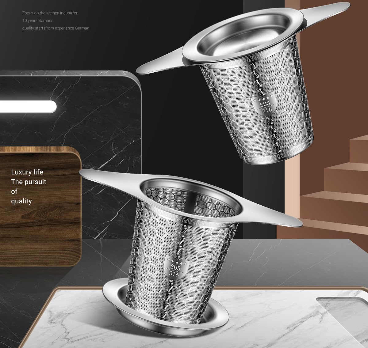 Infusor ANTYA fácil de limpiar gracias a diseño desmontable